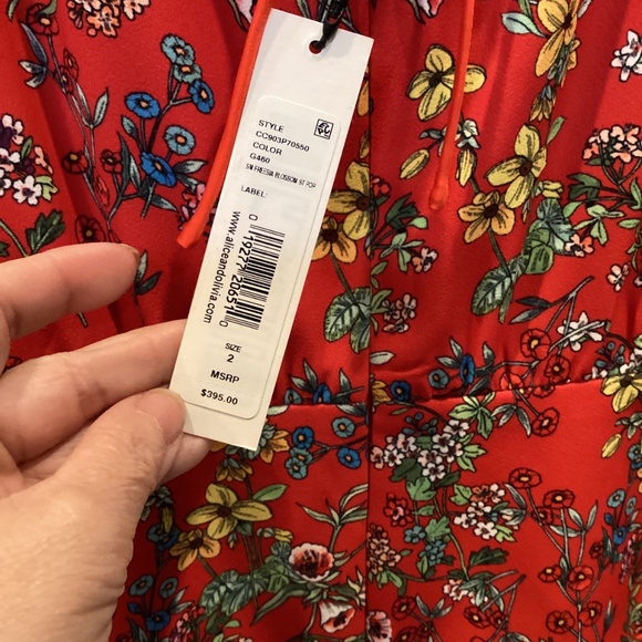 Alice and Olivia red floral dress - Picture 7 of 8